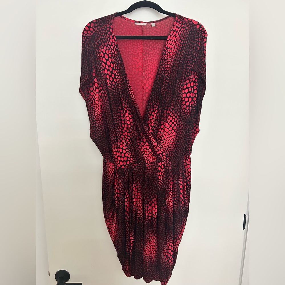Halogen Red and Black Print Dress